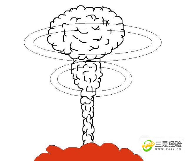 蘑菇云简笔画一个人图片