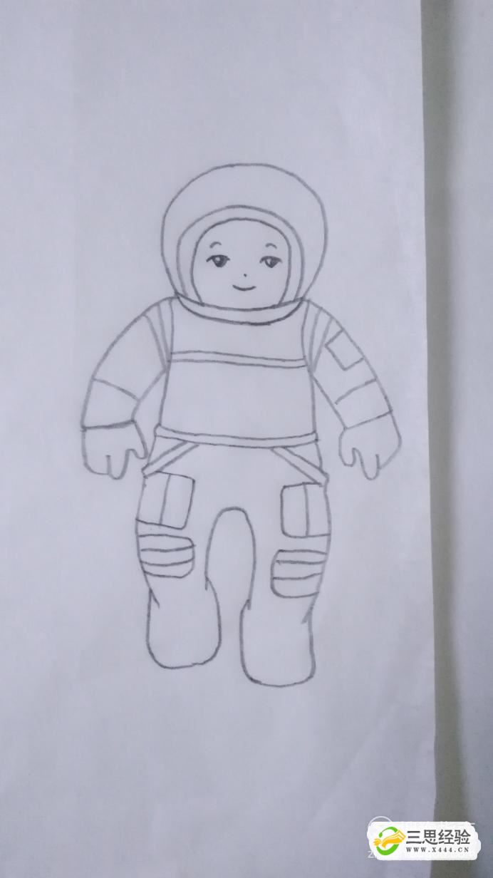 宇航员简笔画 教程图片
