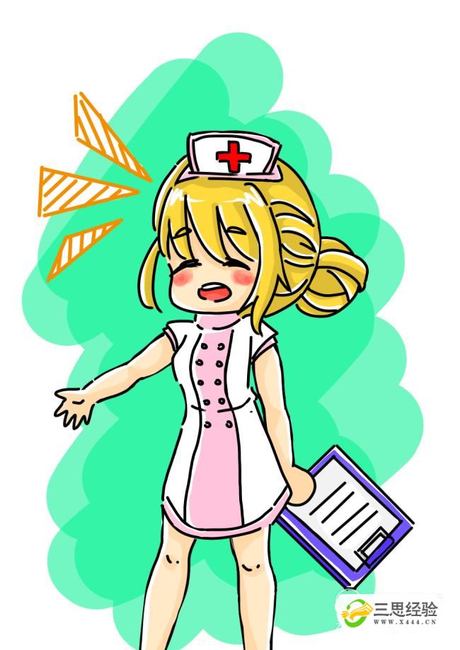 护士简笔画颜色q版图片
