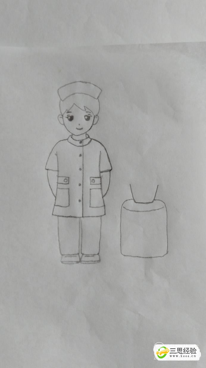护士衣服简单画法图片